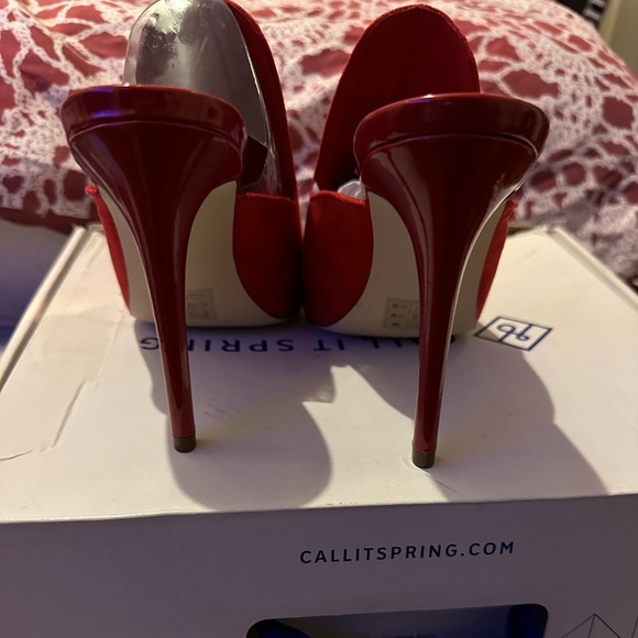 Brand New call it Spring Red heels - Picture 2 of 5